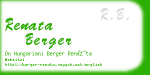 renata berger business card